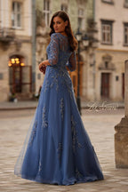 La Femme Evening Dress 32612 - Blue