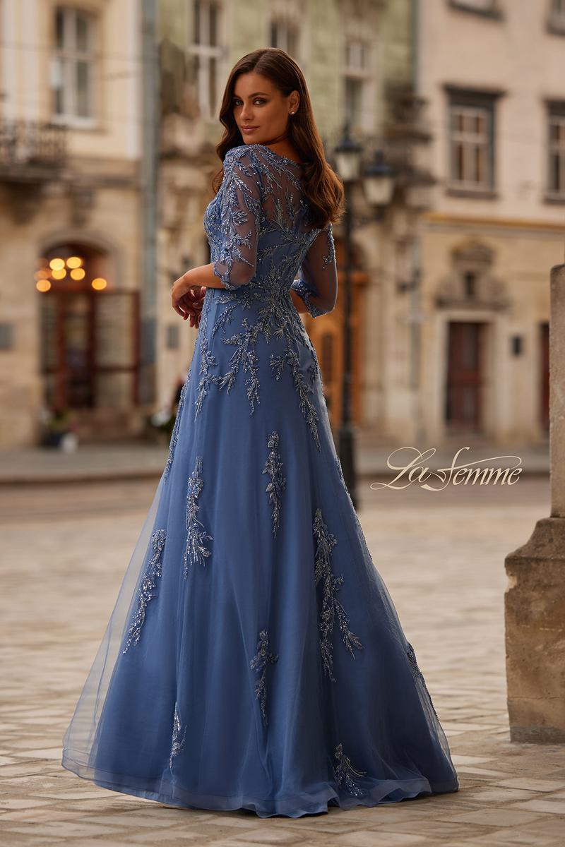 La Femme Evening Dress 32612 - Blue