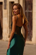 La Femme Dress 32640 - Dark Emerald