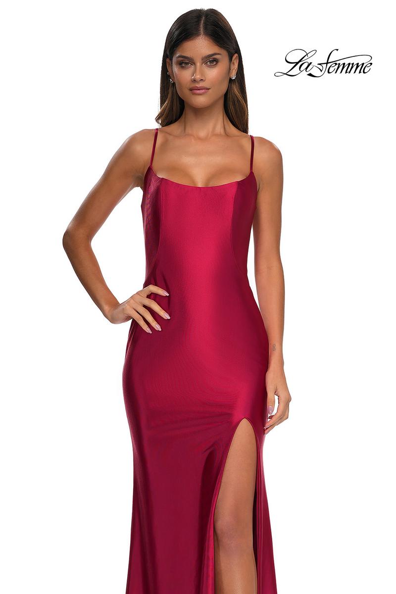 La Femme Dress 32640 - Deep Red