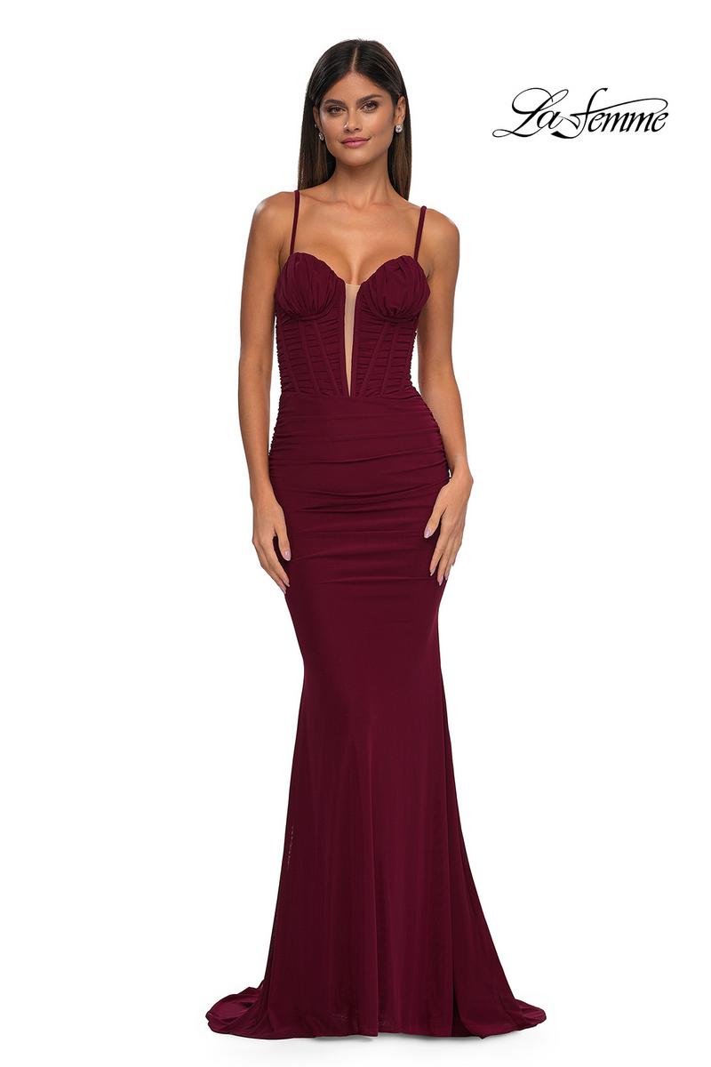 La Femme Dress 32642 - Dark Berry