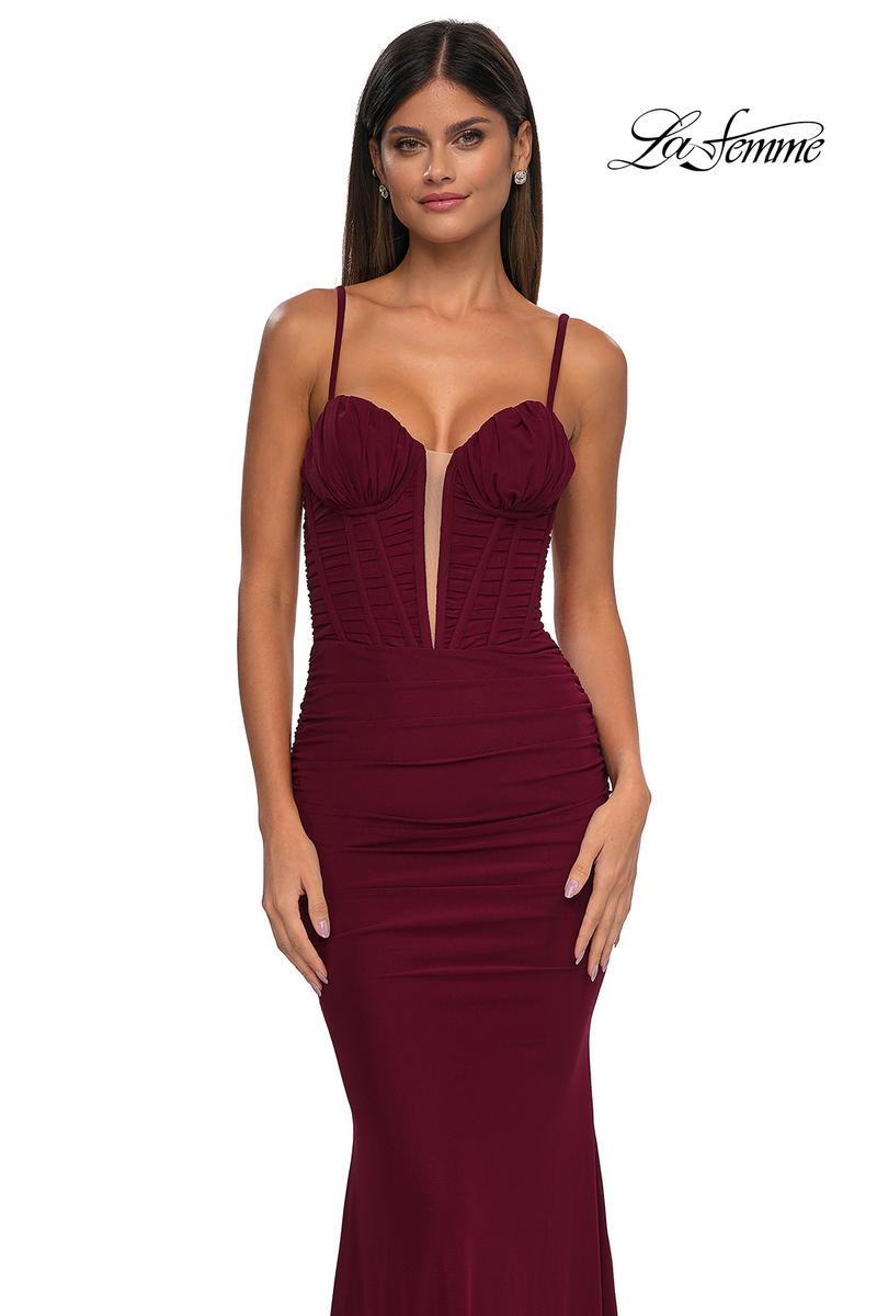 La Femme Dress 32642 - Dark Berry