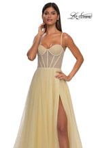 La Femme Dress 32644 - Pale Yellow