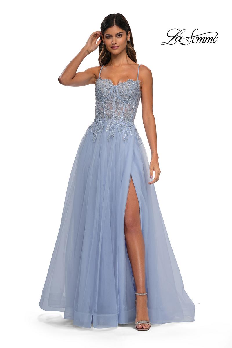 La Femme Dress 32646 - Light Periwinkle