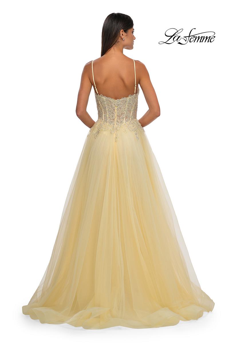 La Femme Dress 32646 - Pale Yellow