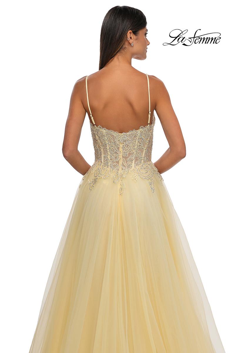 La Femme Dress 32646 - Pale Yellow