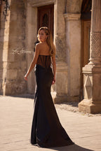 La Femme Dress 32649 - Black