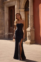 La Femme Dress 32649 - Black
