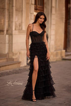 La Femme Dress 32655 - Black