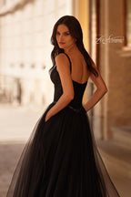 La Femme Dress 32656 - Black