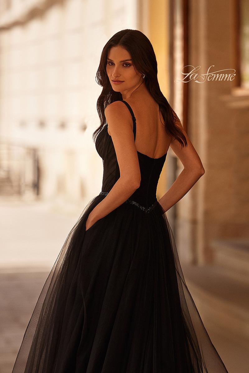 La Femme Dress 32656 - Black