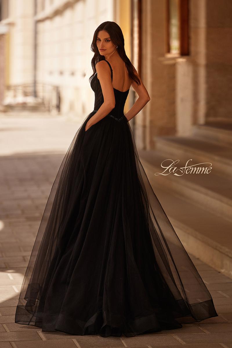 La Femme Dress 32656 - Black