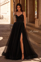 La Femme Dress 32656 - Black