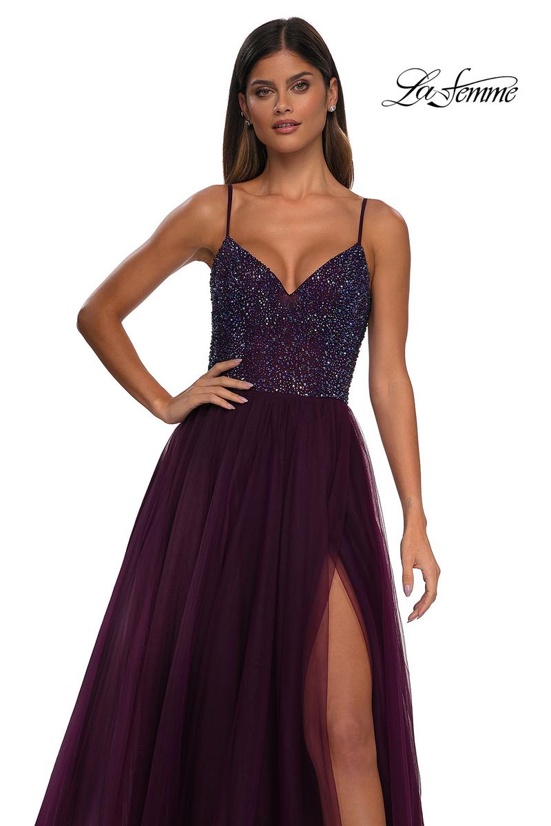 La Femme Dress 32668 - Dark Berry