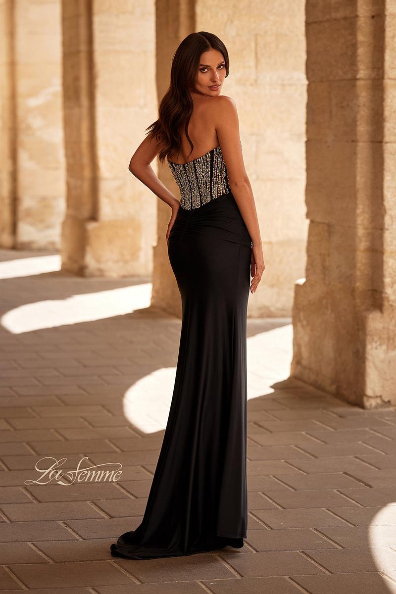 La Femme Dress 32669 - Black