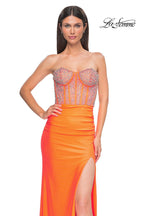 La Femme Dress 32669 - Bright Orange