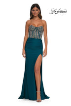 La Femme Dress 32669 - Dark Teal