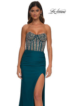 La Femme Dress 32669 - Dark Teal