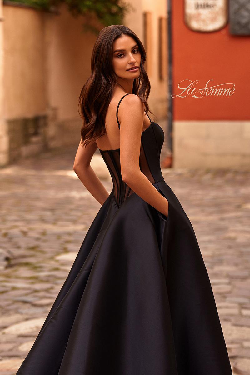 La Femme Dress 32670 - Black