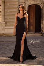 La Femme Dress 32671 - Black