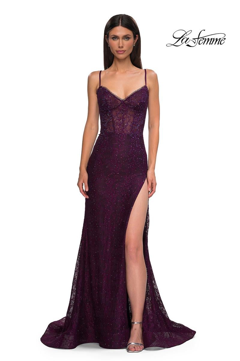 La Femme Dress 32671 - Dark Berry