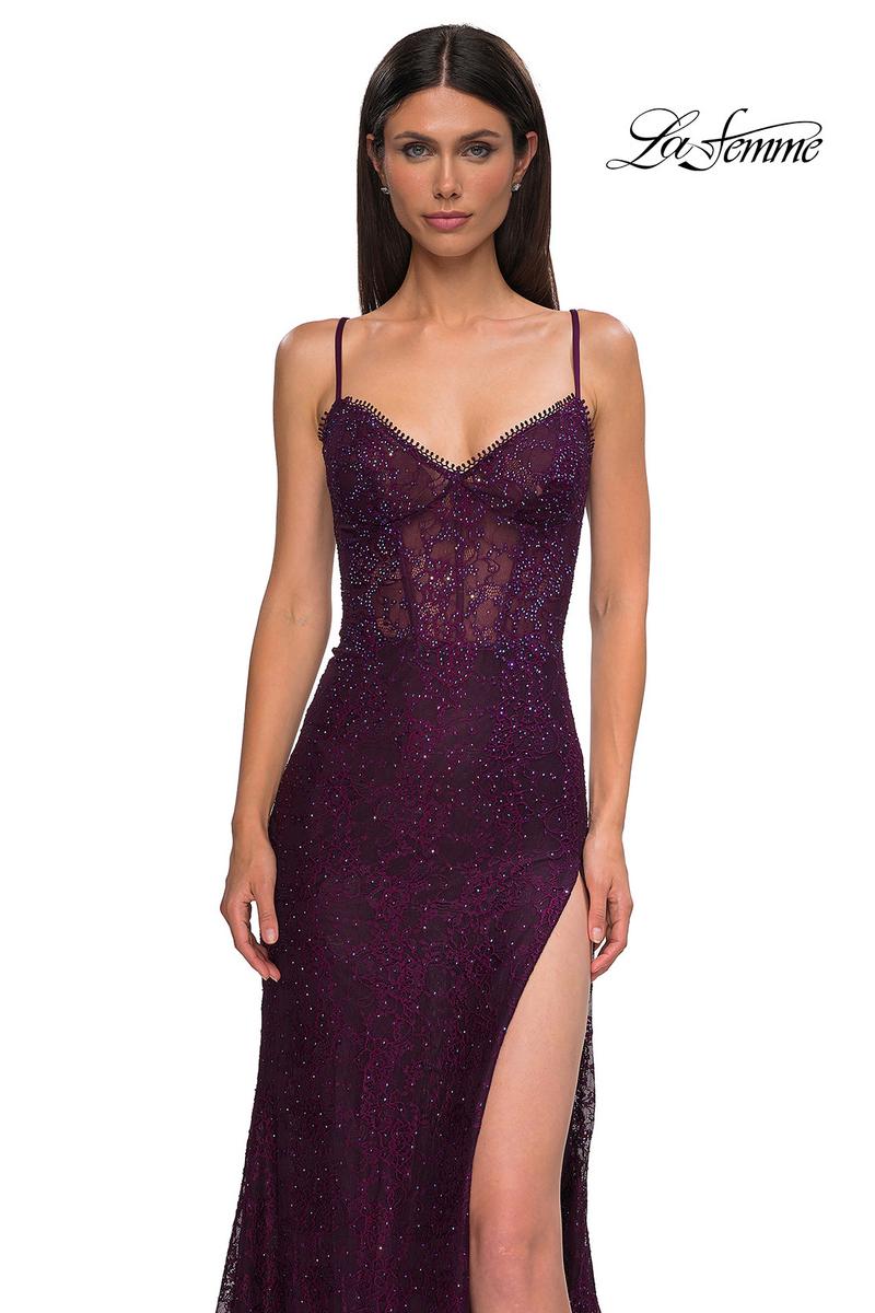 La Femme Dress 32671 - Dark Berry