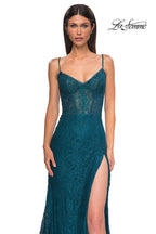 La Femme Dress 32671 - Dark Teal