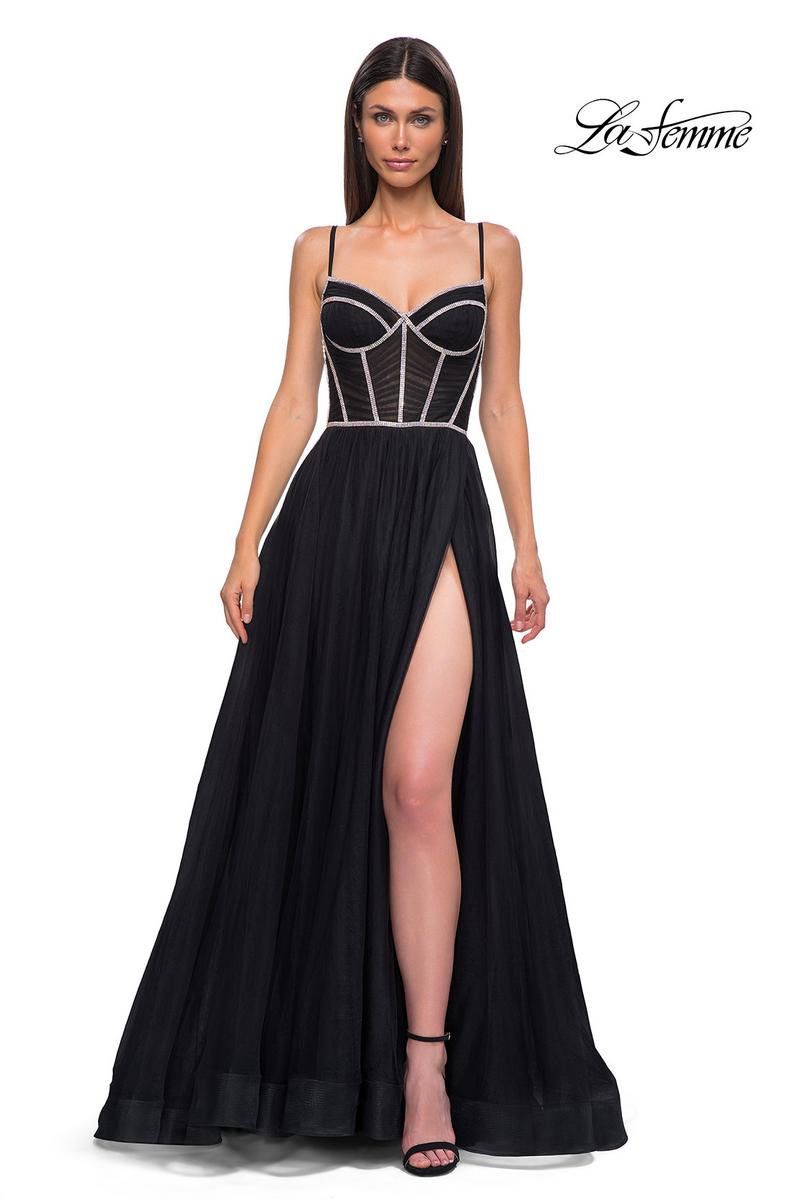 La Femme Dress 32675 - Black