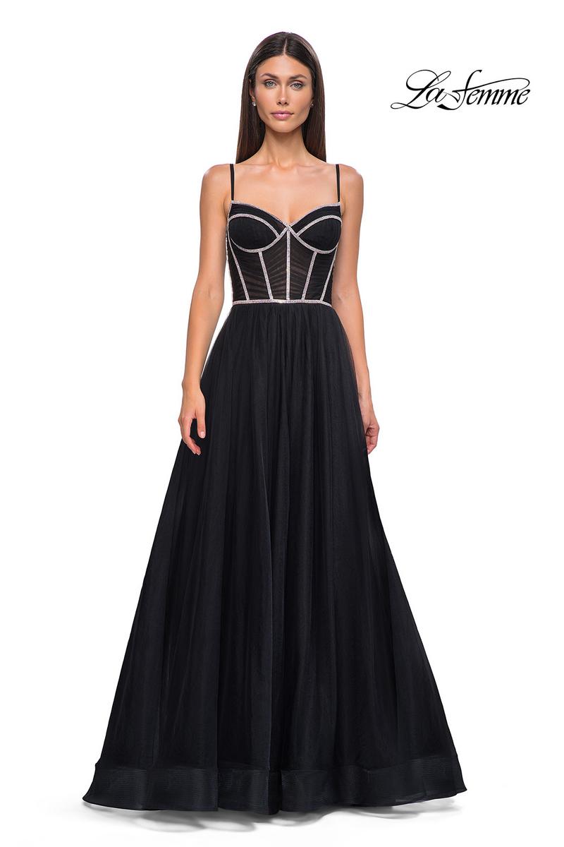 La Femme Dress 32675 - Black