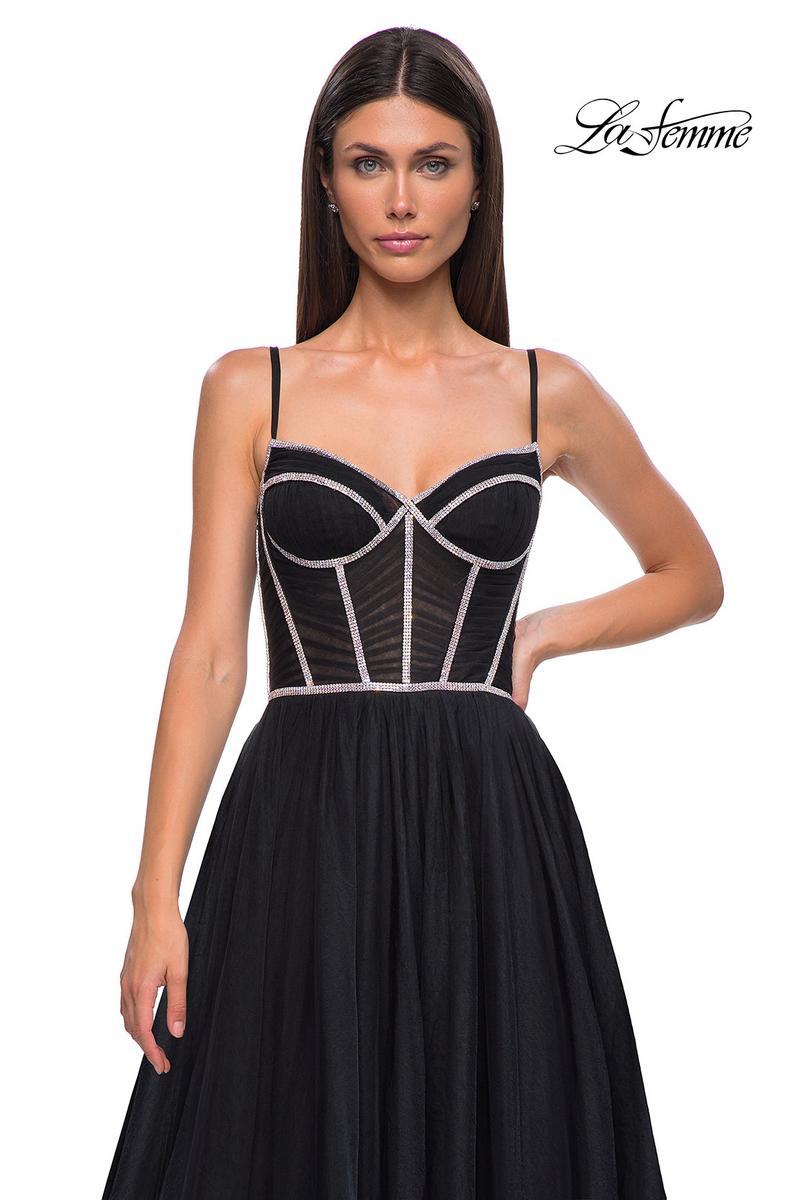 La Femme Dress 32675 - Black
