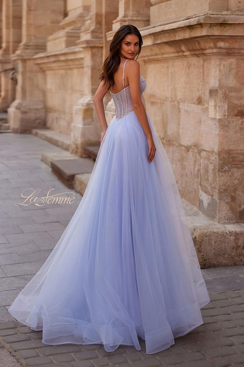 La Femme Dress 32675 - Light Periwinkle