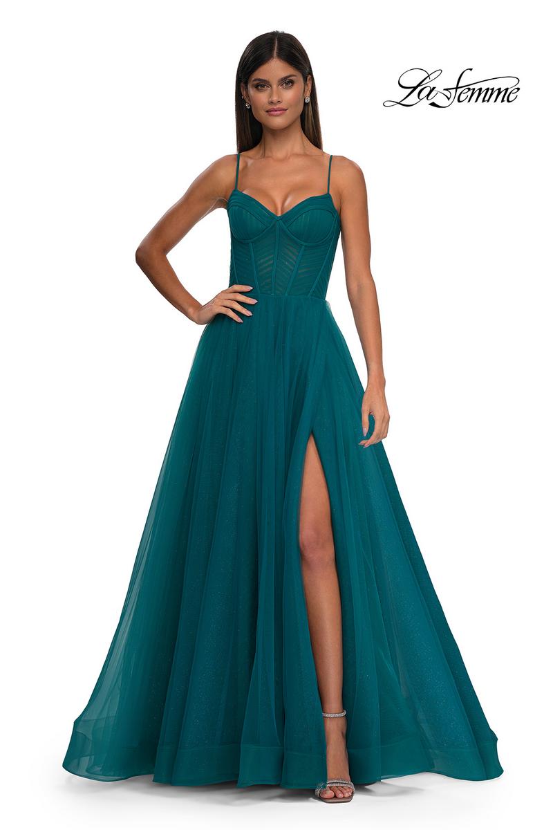 La Femme Dress 32680 - Dark Teal