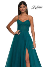 La Femme Dress 32680 - Dark Teal