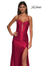 La Femme Dress 32683 - Deep Red