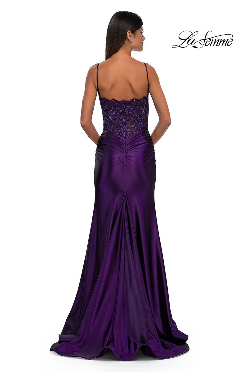 La Femme Dress 32689 - Eggplant