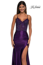 La Femme Dress 32689 - Eggplant