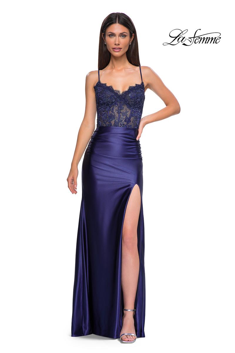 La Femme Dress 32689 - Navy