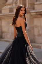 La Femme Dress 32690 - Black