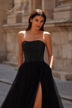 La Femme Dress 32690 - Black