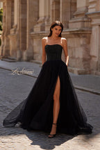 La Femme Dress 32690 - Black