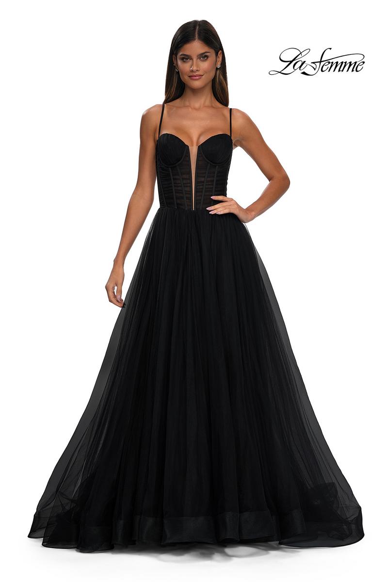 La Femme Dress 32700 - Black