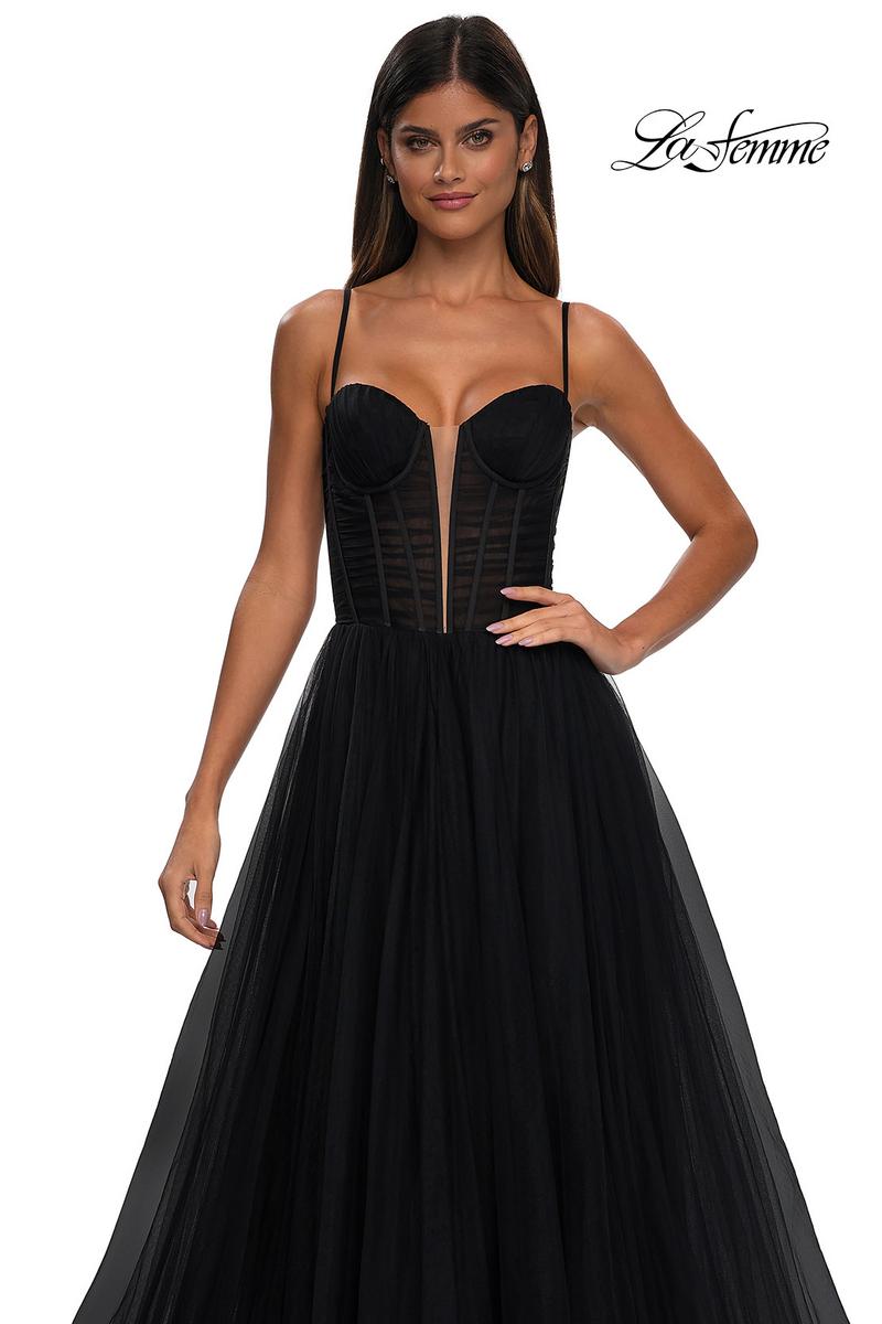 La Femme Dress 32700 - Black