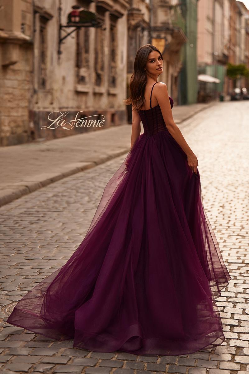 La Femme Dress 32700 - Dark Berry