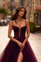 La Femme Dress 32700 - Dark Berry