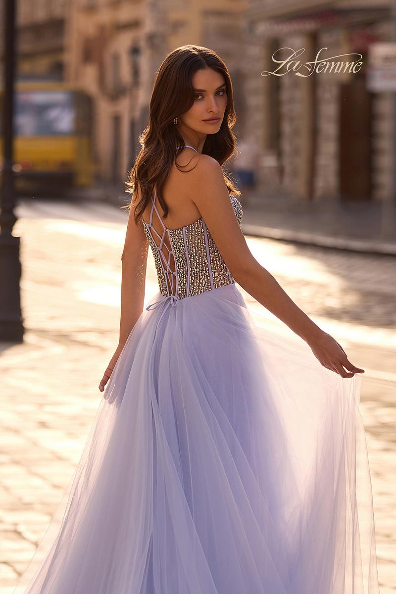 La Femme Dress 32703 - Light Periwinkle