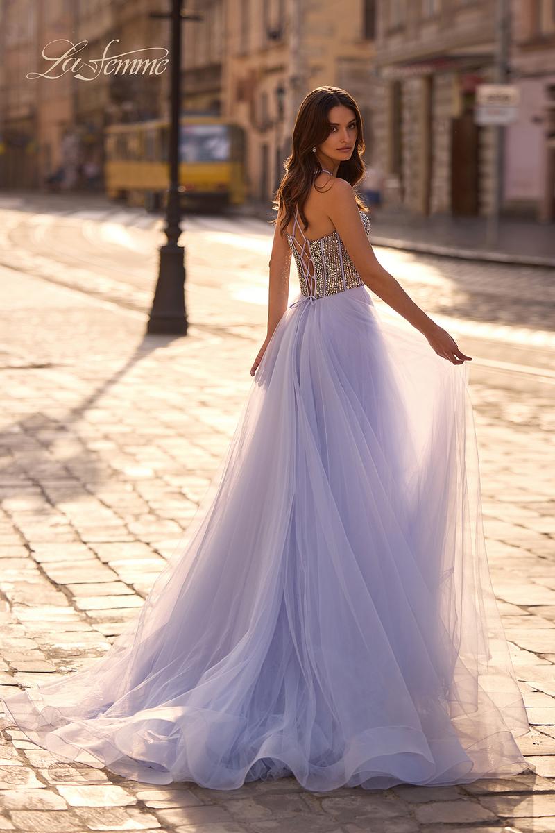 La Femme Dress 32703 - Light Periwinkle