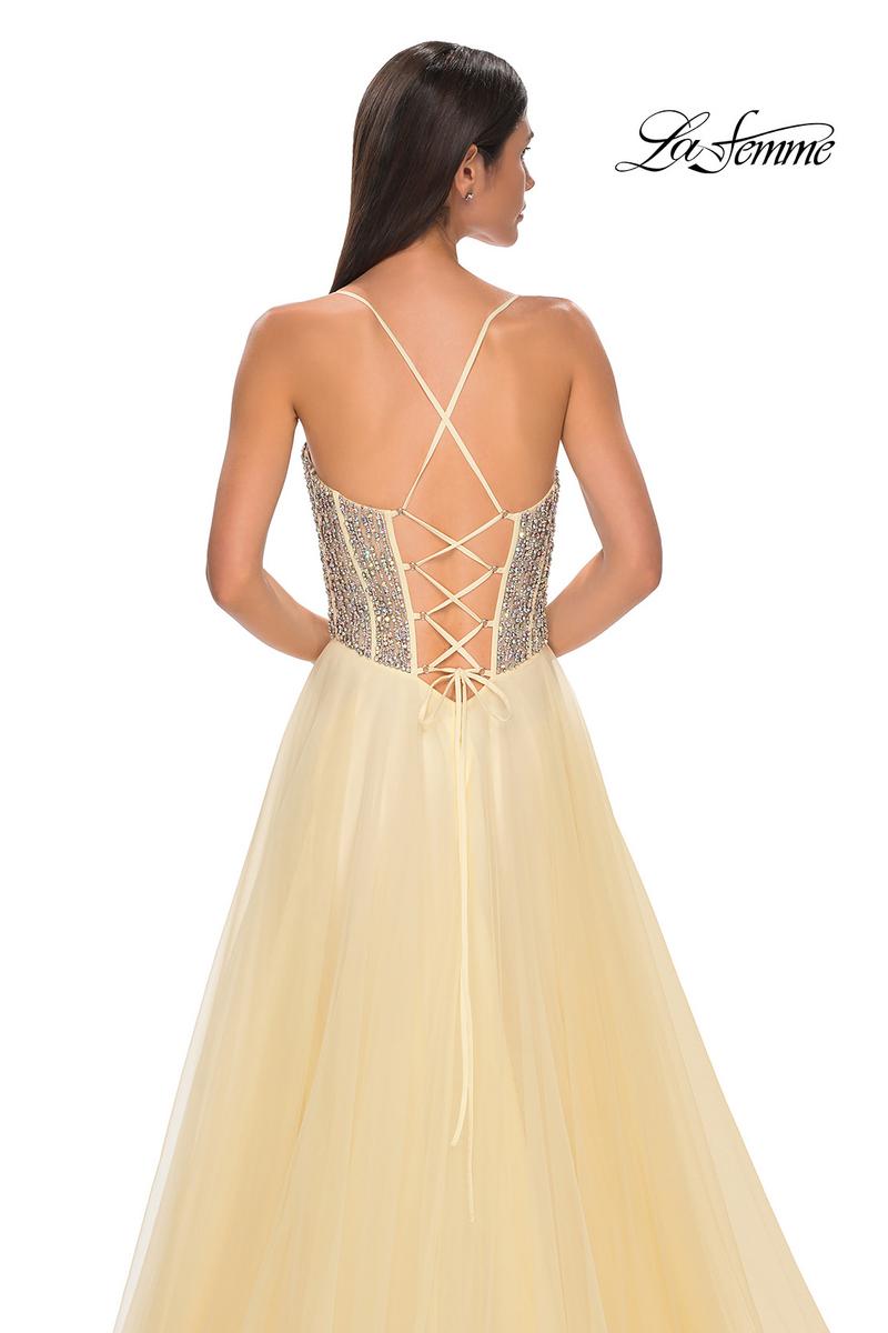 La Femme Dress 32703 - Pale Yellow