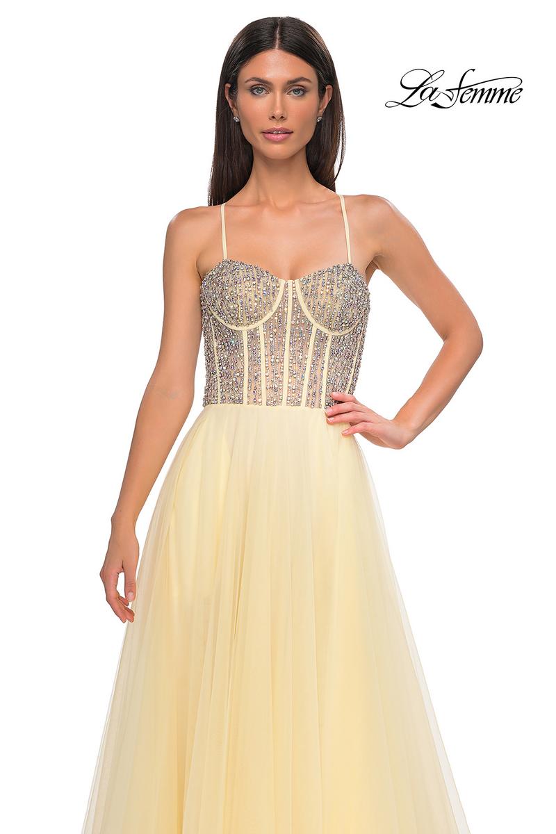 La Femme Dress 32703 - Pale Yellow