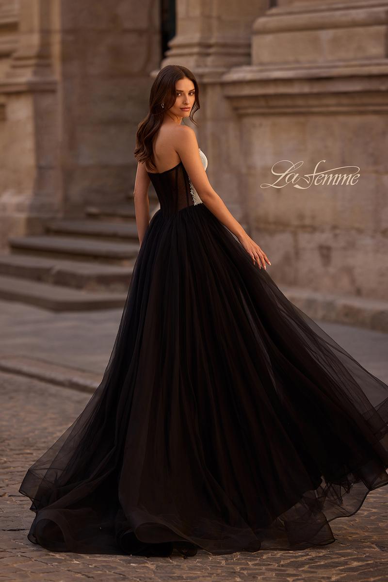 La Femme Dress 32704 - Black