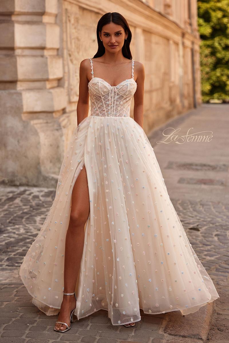 La Femme Dress 32716 - Cream